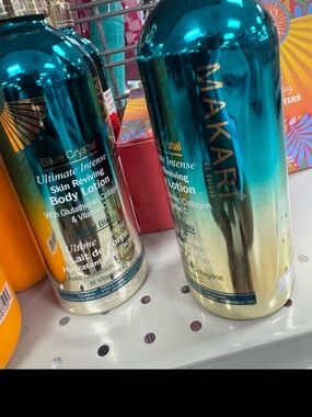 Makari Blue Crystal Reviving Body Lotion - Teal & Gold